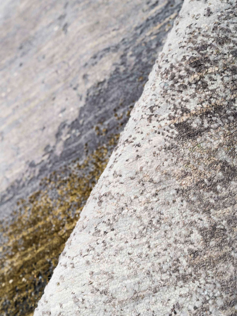 GreenRust auf Grau Teppich | Größe: 183 x 274 cm