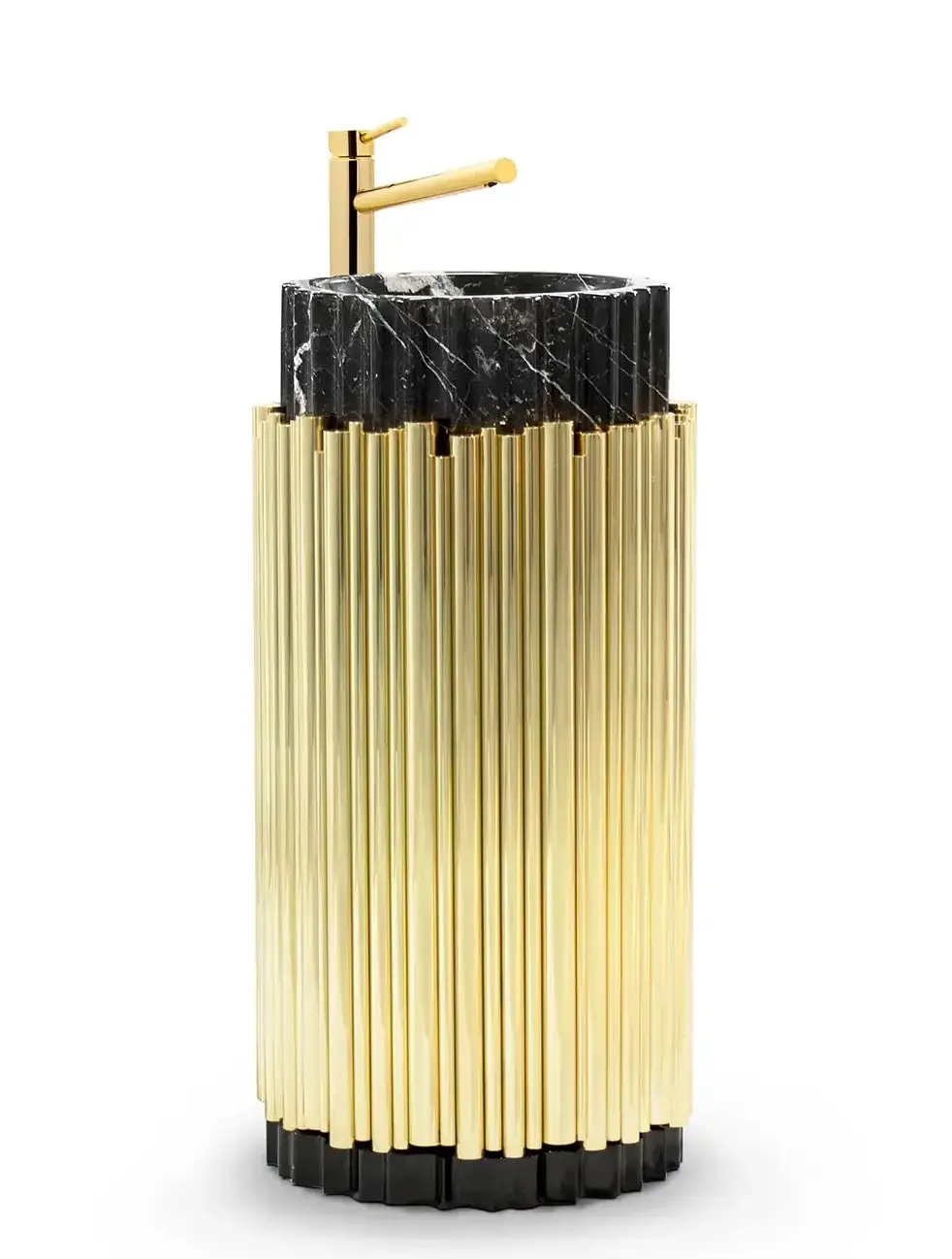 Harmony Schwarz/Gold Standwaschbecken