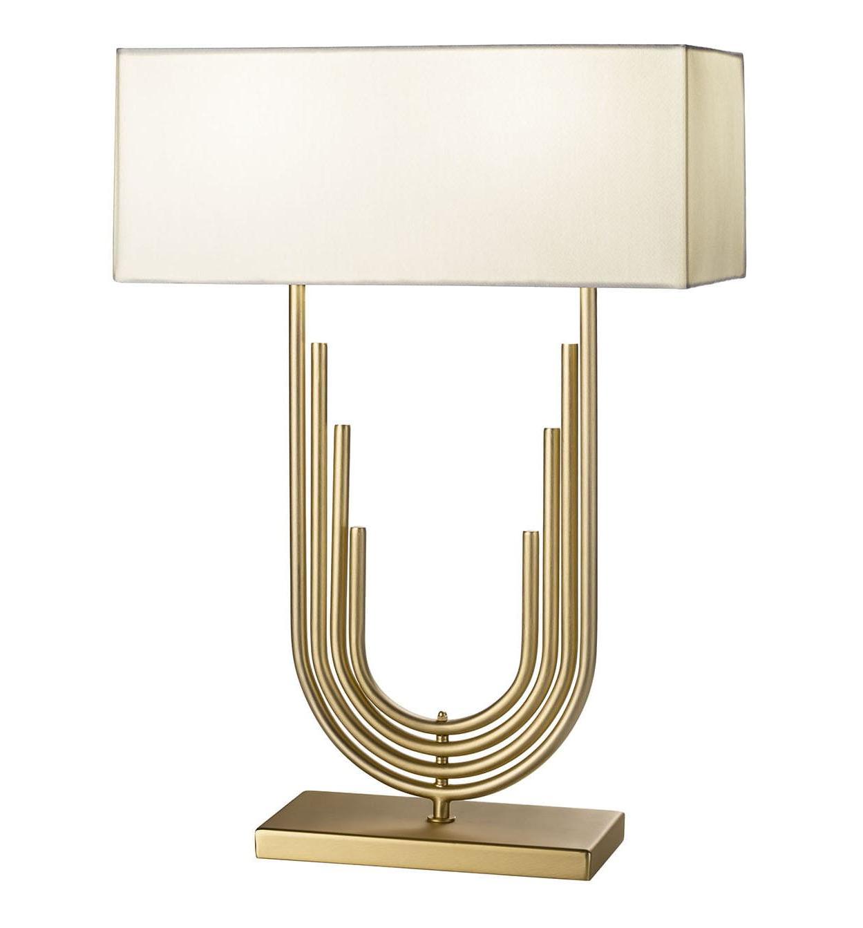 Neoklassische Tischlampe in Antikgoldoptik