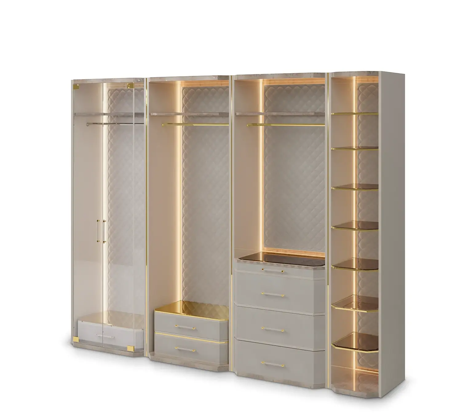 Cadence Beigefarbenes Schranksystem