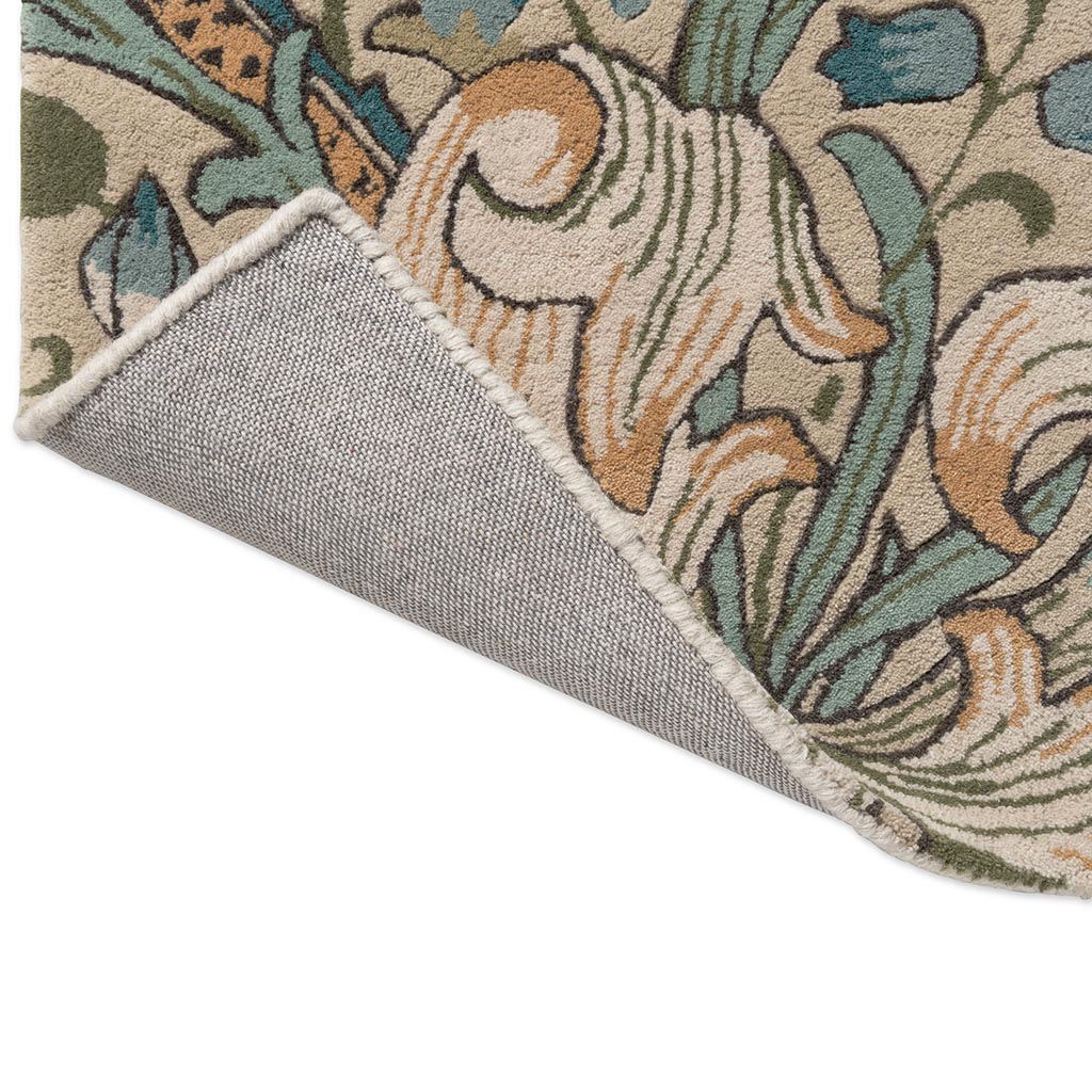 Golden Lily Green Red Teppich | Größe: 250 × 350 cm