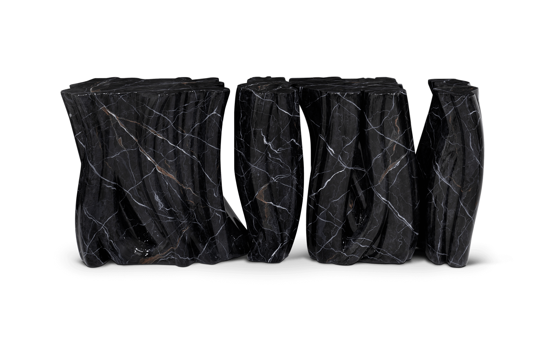 Monochrome Kunstmarmor Premium‑Sideboard
