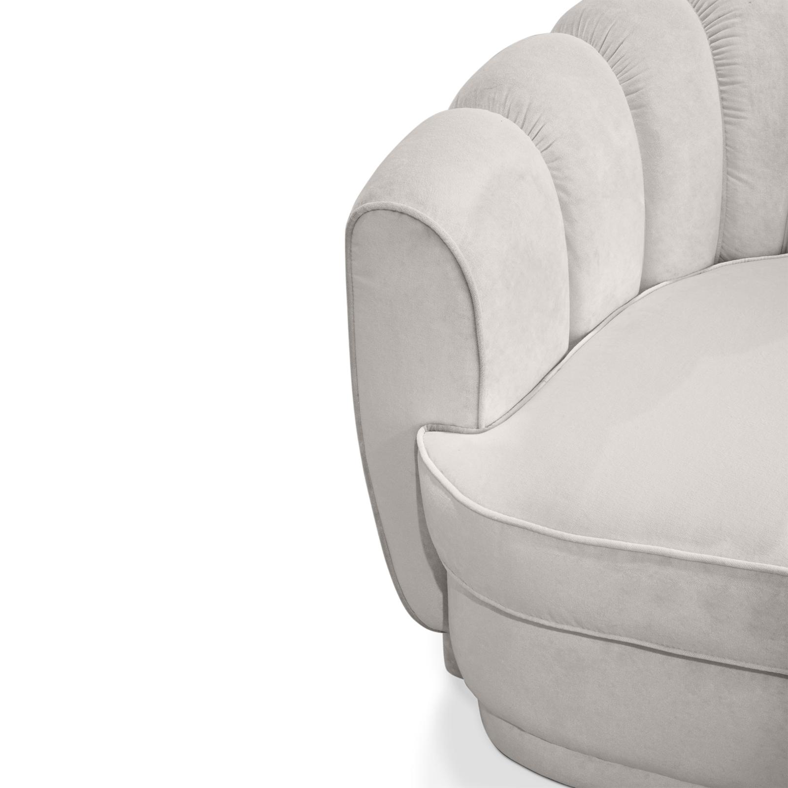 Raffiniertes Rundes Drei-Sitzer-Sofa