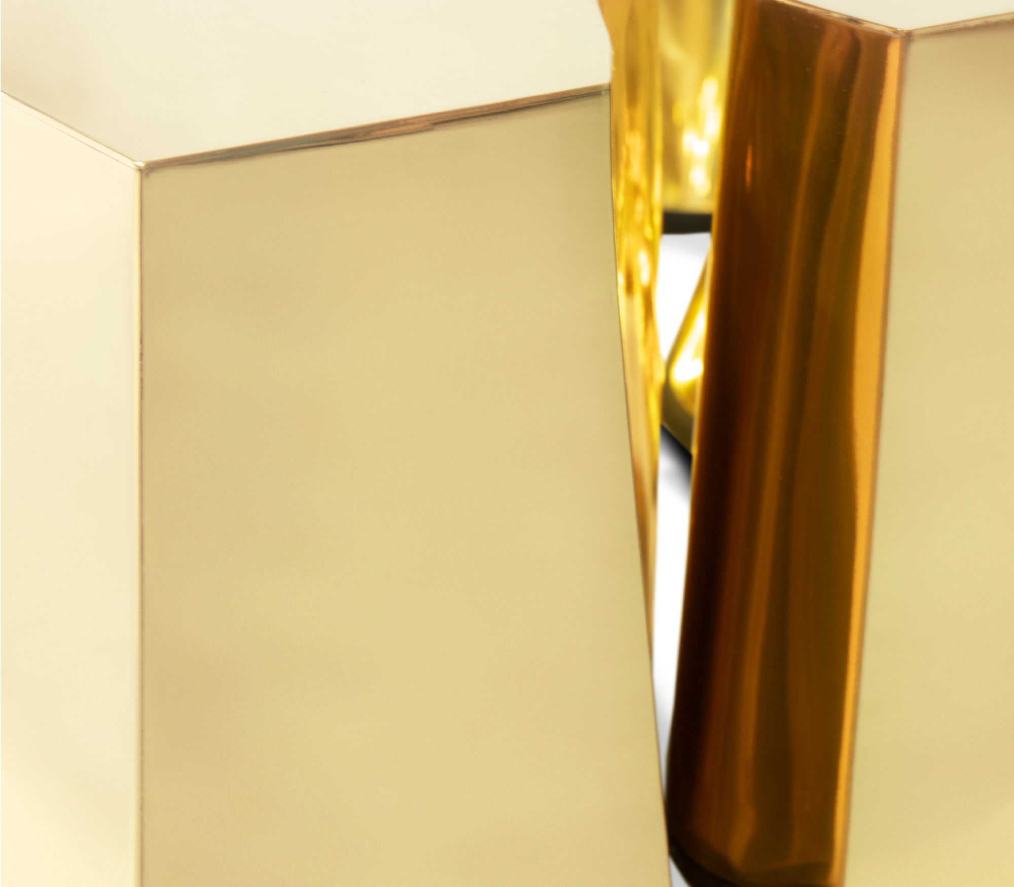 Fissure Blattgold Couchtisch