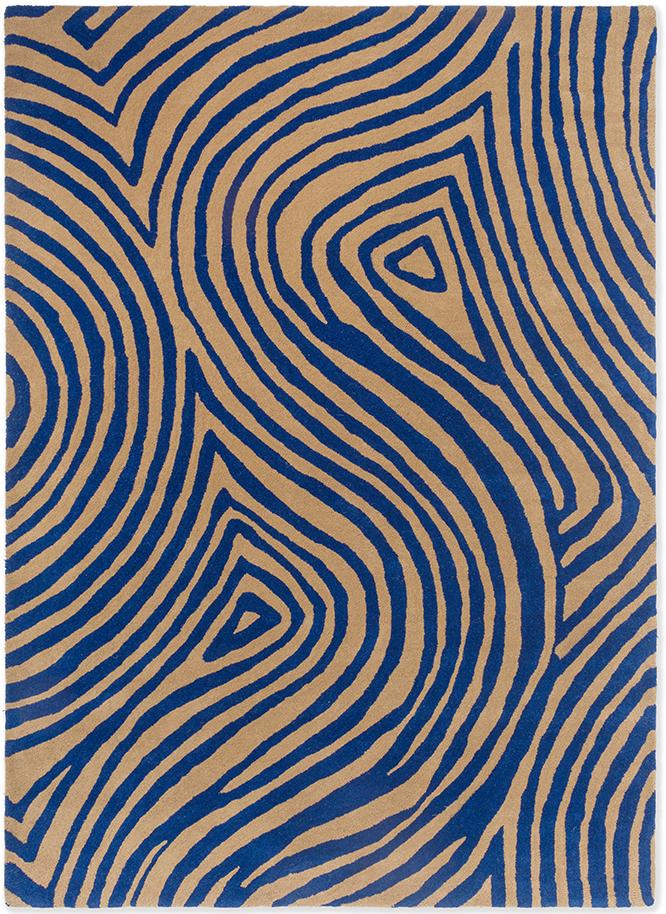 Decor Groove Elektroblau 097708 Teppich | Größe: 140 x 200 cm