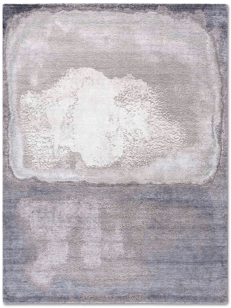 White Silver auf Grau Teppich | Größe: 365 x 457 cm