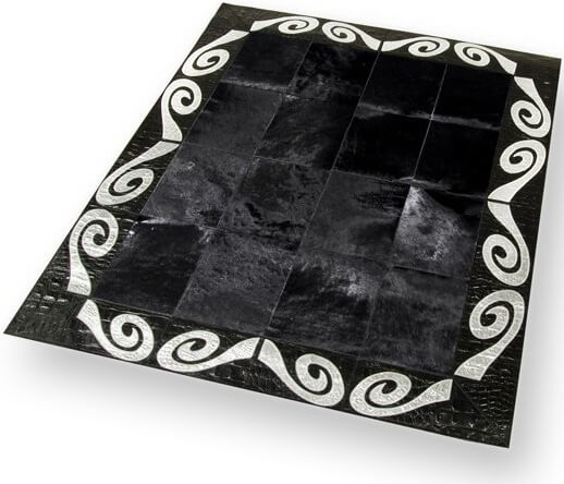 Schwarz & Silber Teppich | Größe: 160 x 200 cm