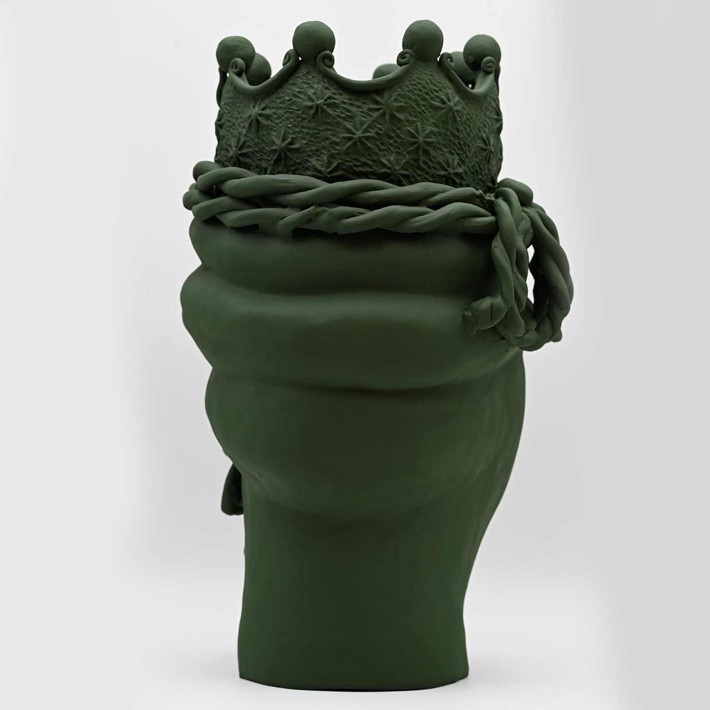 Grüne handgefertigte Skulptur