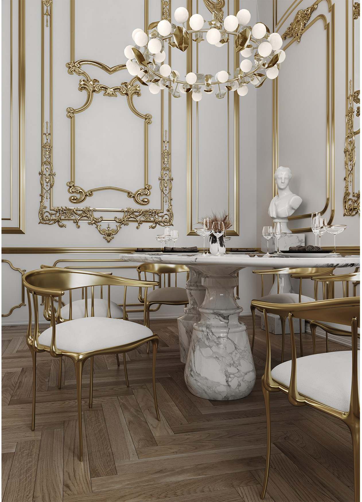 Obsidian Ovaler Estremoz Esstisch