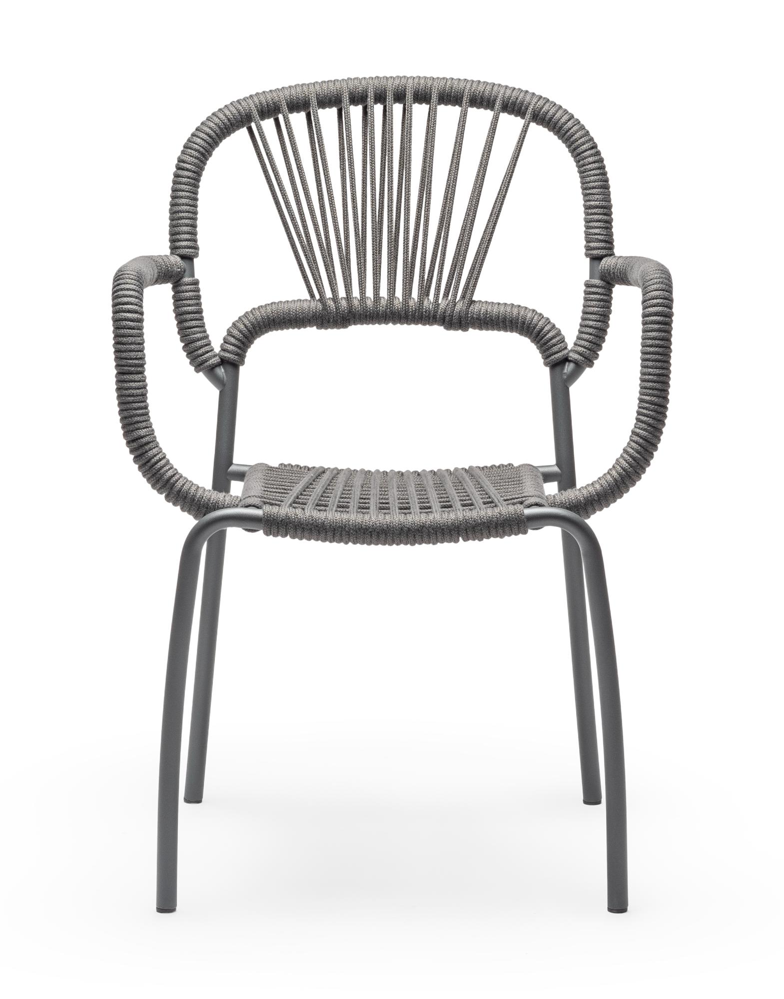 Moyo Grauer Outdoor-Stuhl (3er-Set)