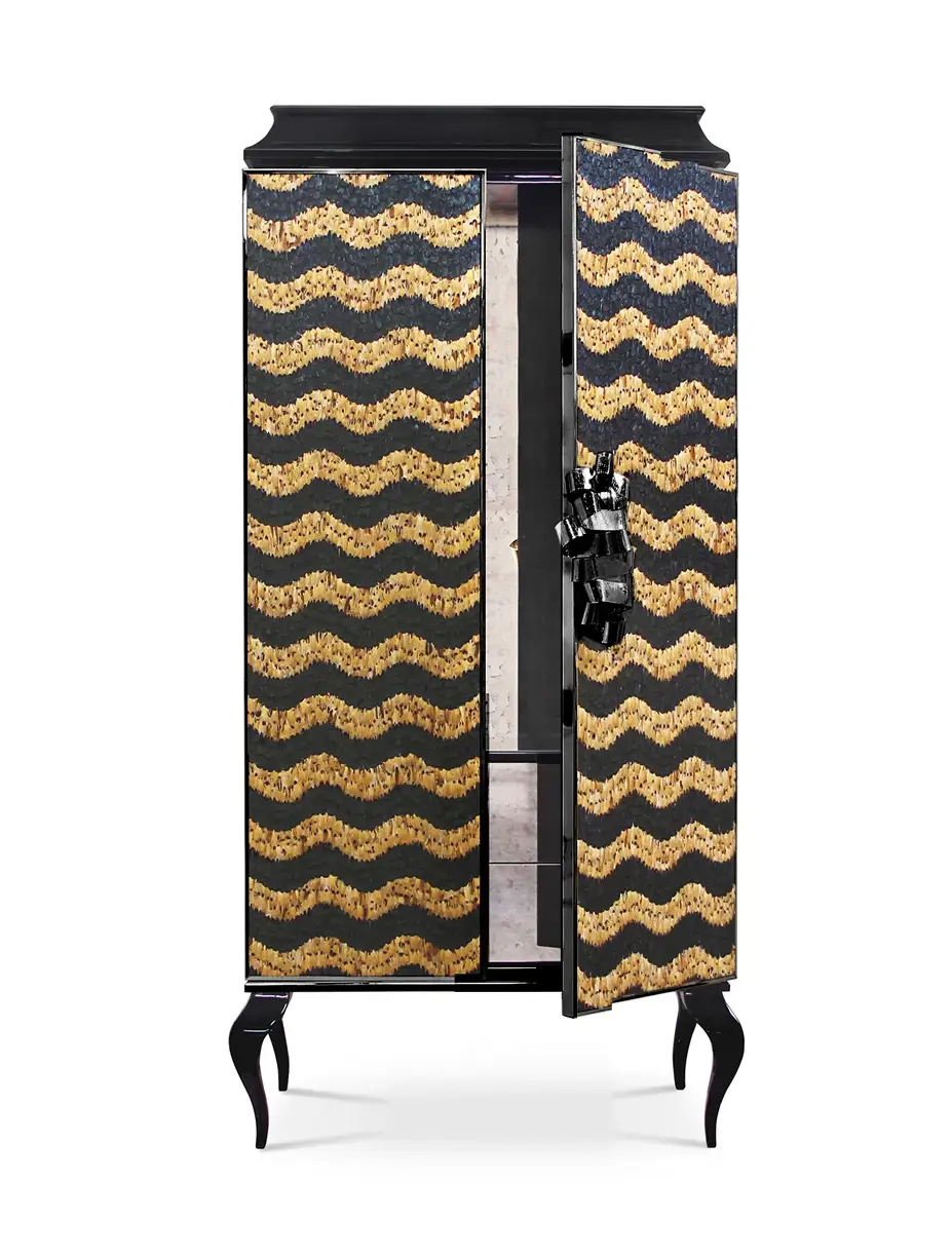 Mirage Karamell‑Feder‑Armoire