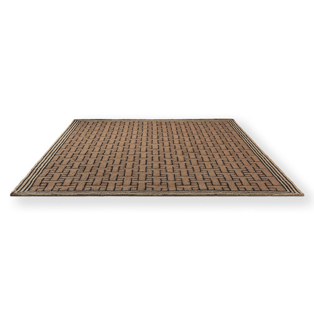 TB T Monogram Hellbraun Outdoor 455811 Teppich | Größe: 200 x 280 cm