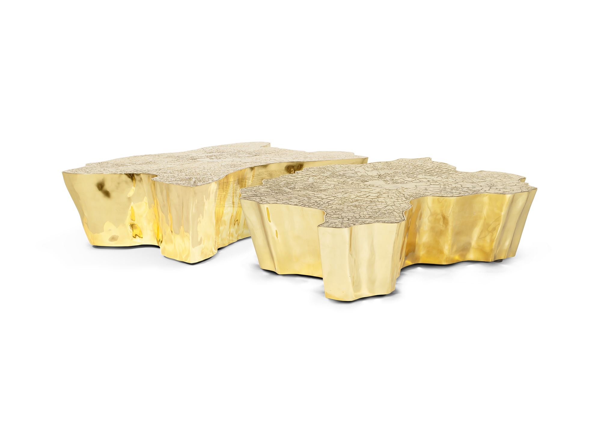 Paradise Gold‑Couchtisch | Dimensions: B 138 x T 95 x H 36 cm