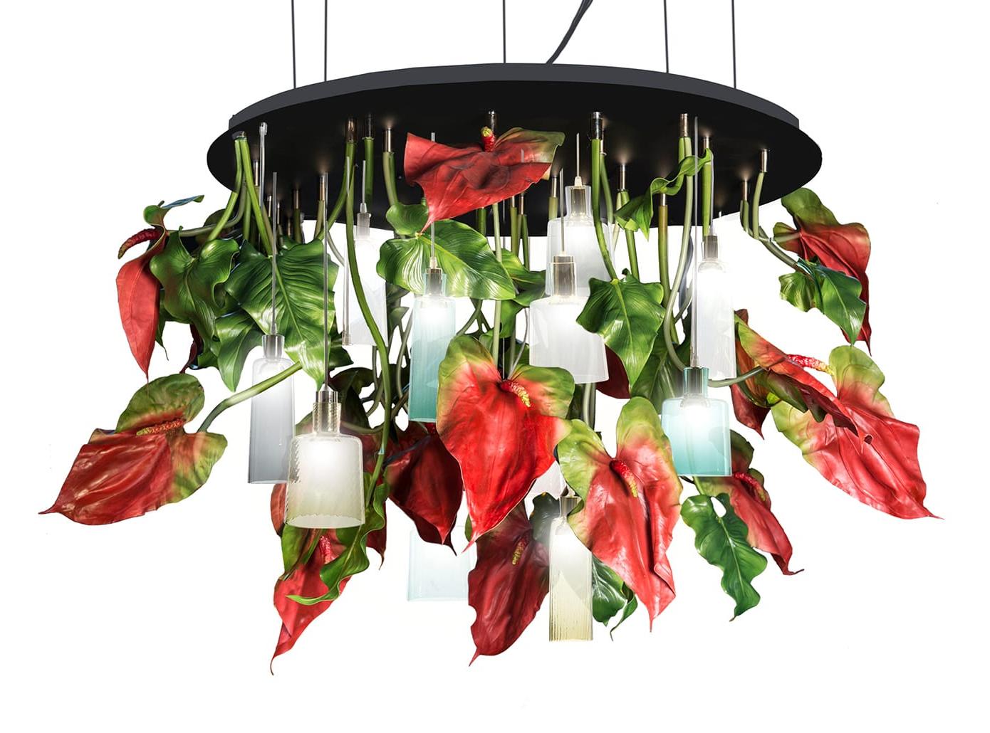 Red Anthurium Kronleuchter