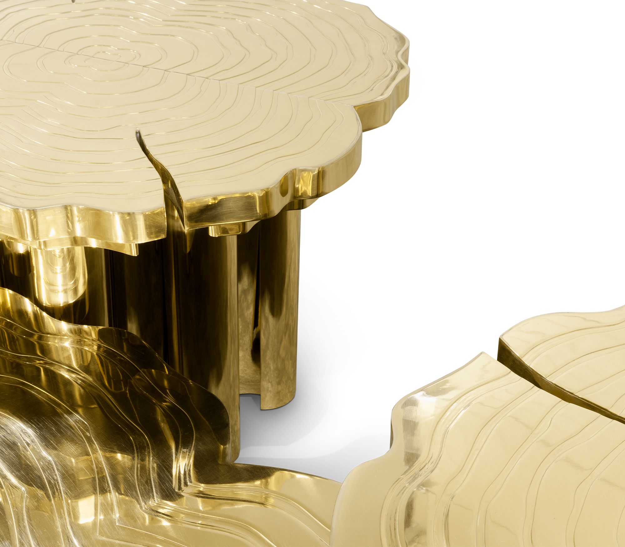 Fortuna Gold 3‑teiliges Couchtisch‑Set