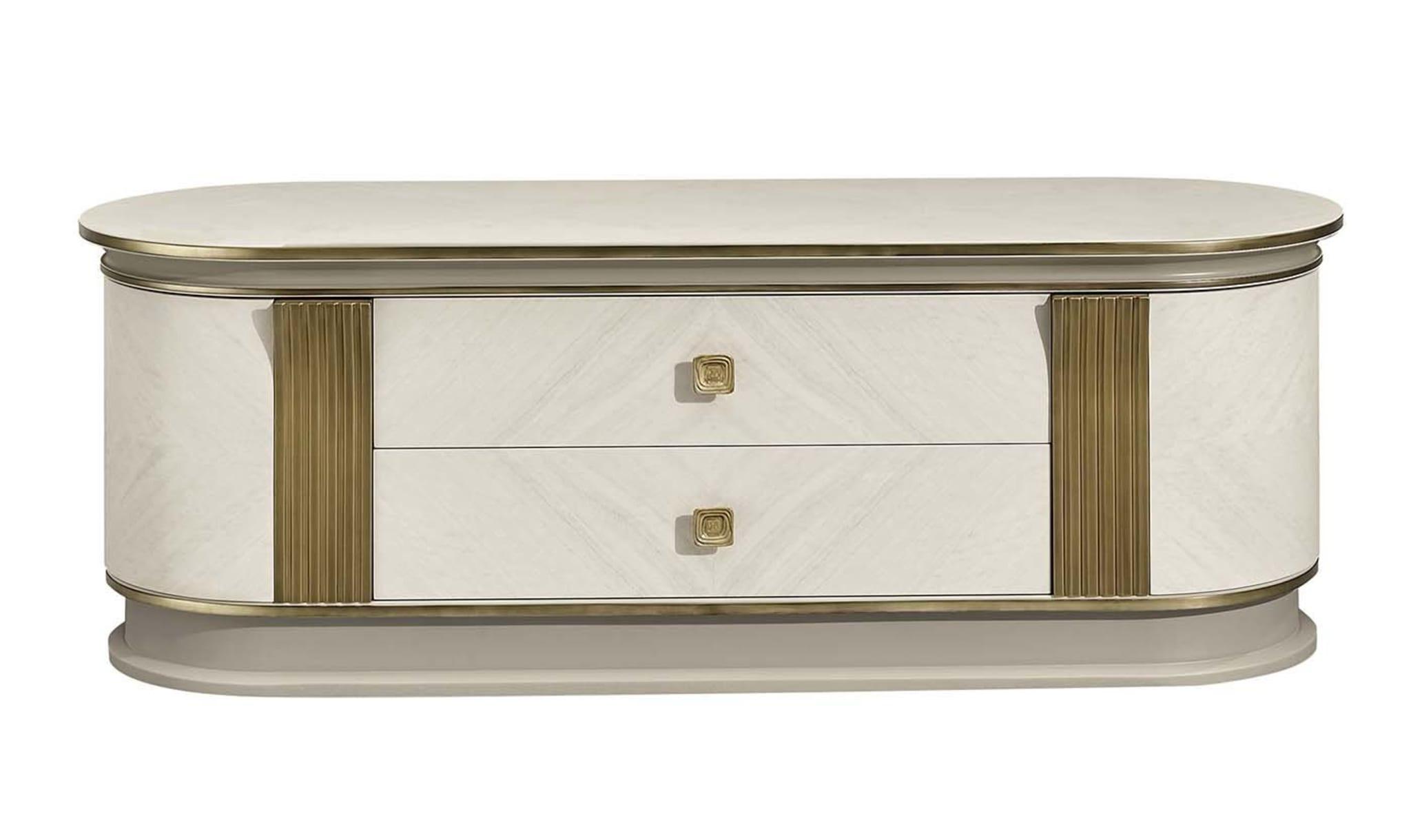 Elegance Weiß‑Gold TV‑Element