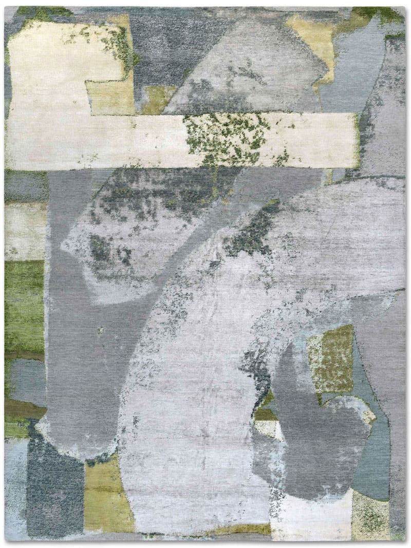 GreenRust auf Hellgrau Teppich | Größe: 122 × 183 cm