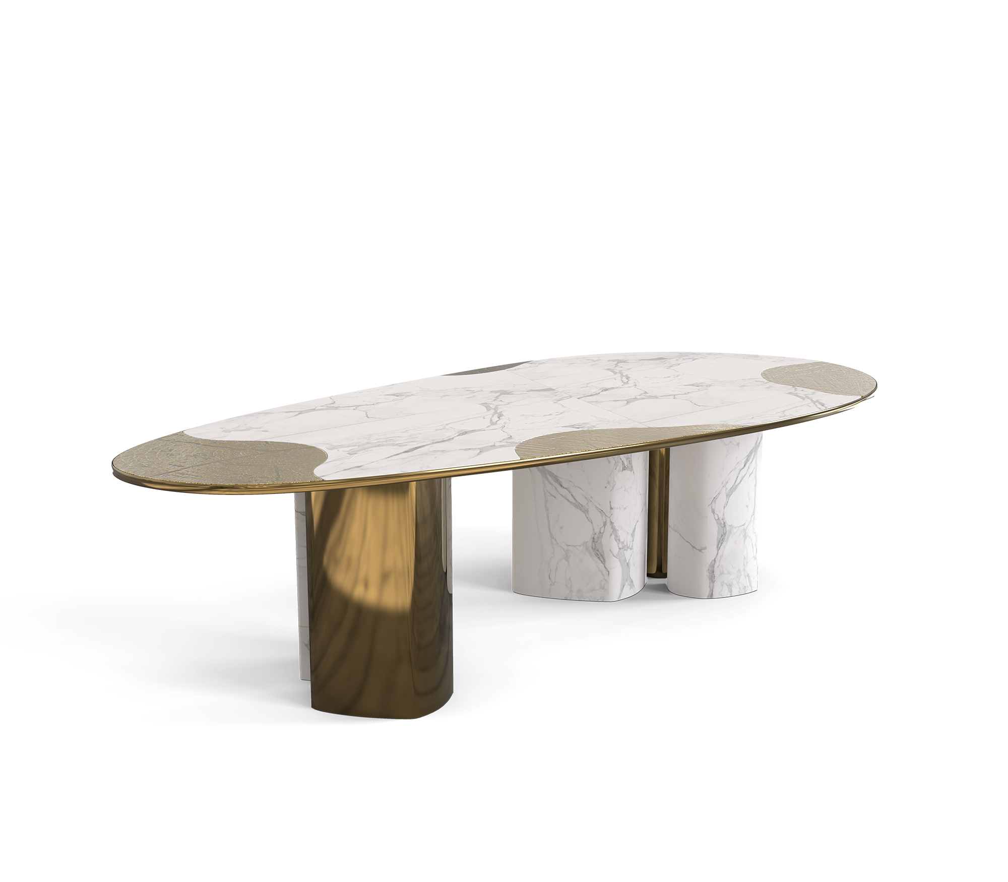Athena Carrara Marmor & Patina Esstisch