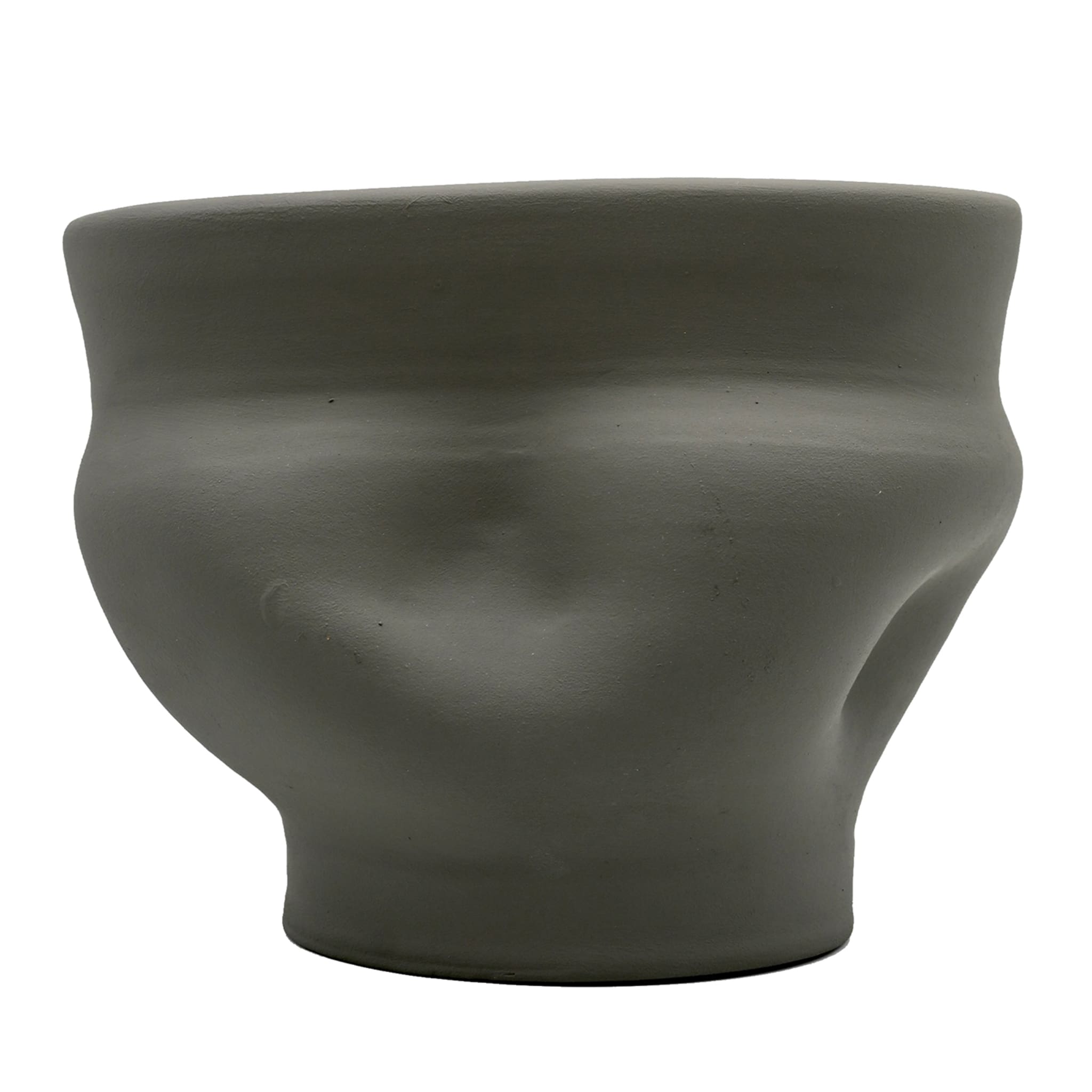 Graue handgeformte Vase