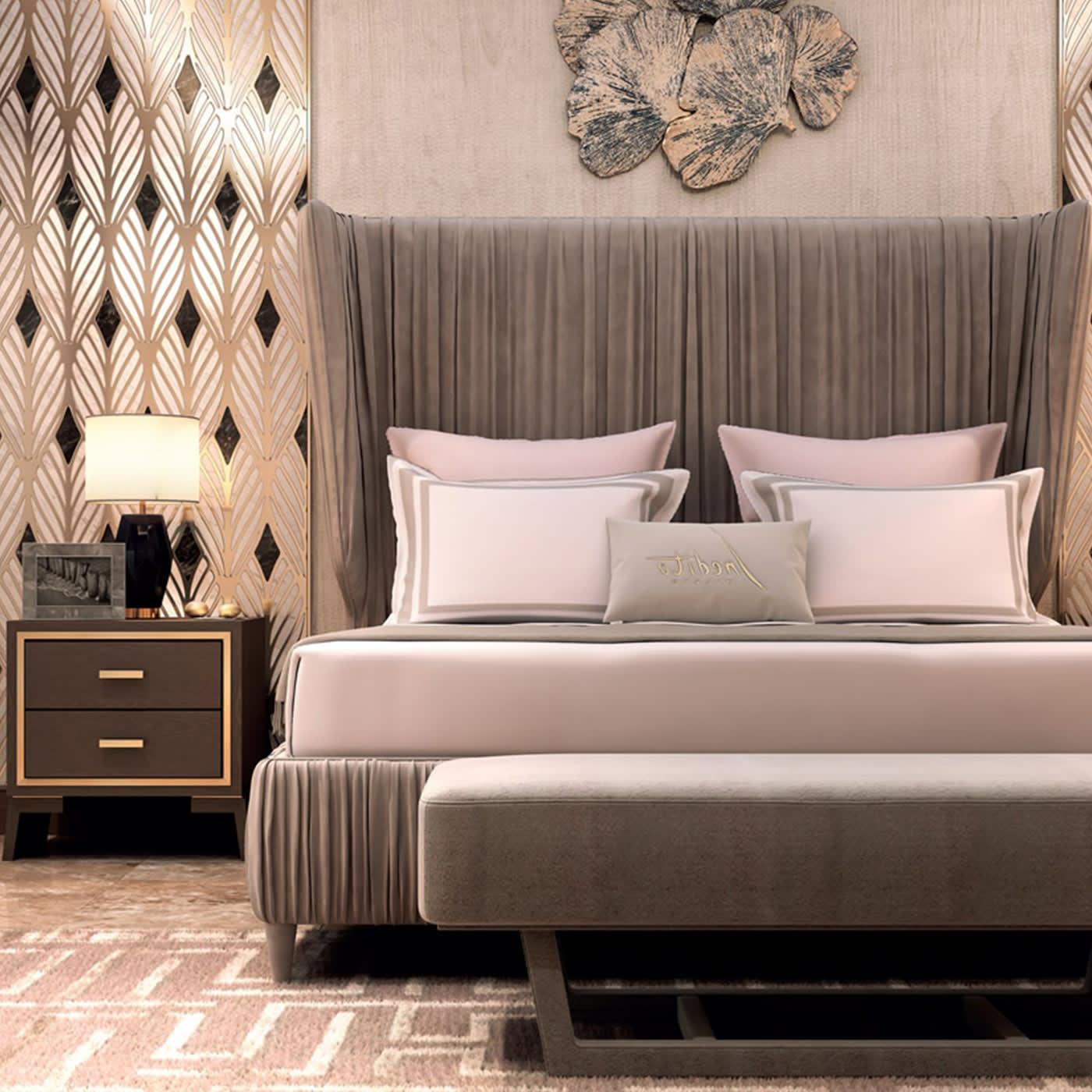 Hamptons Holz‑italienischer Nachttisch | Konfiguration: 1 Schublade