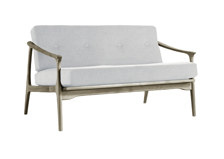 Quiete Graues massives Walnuss‑Sofa