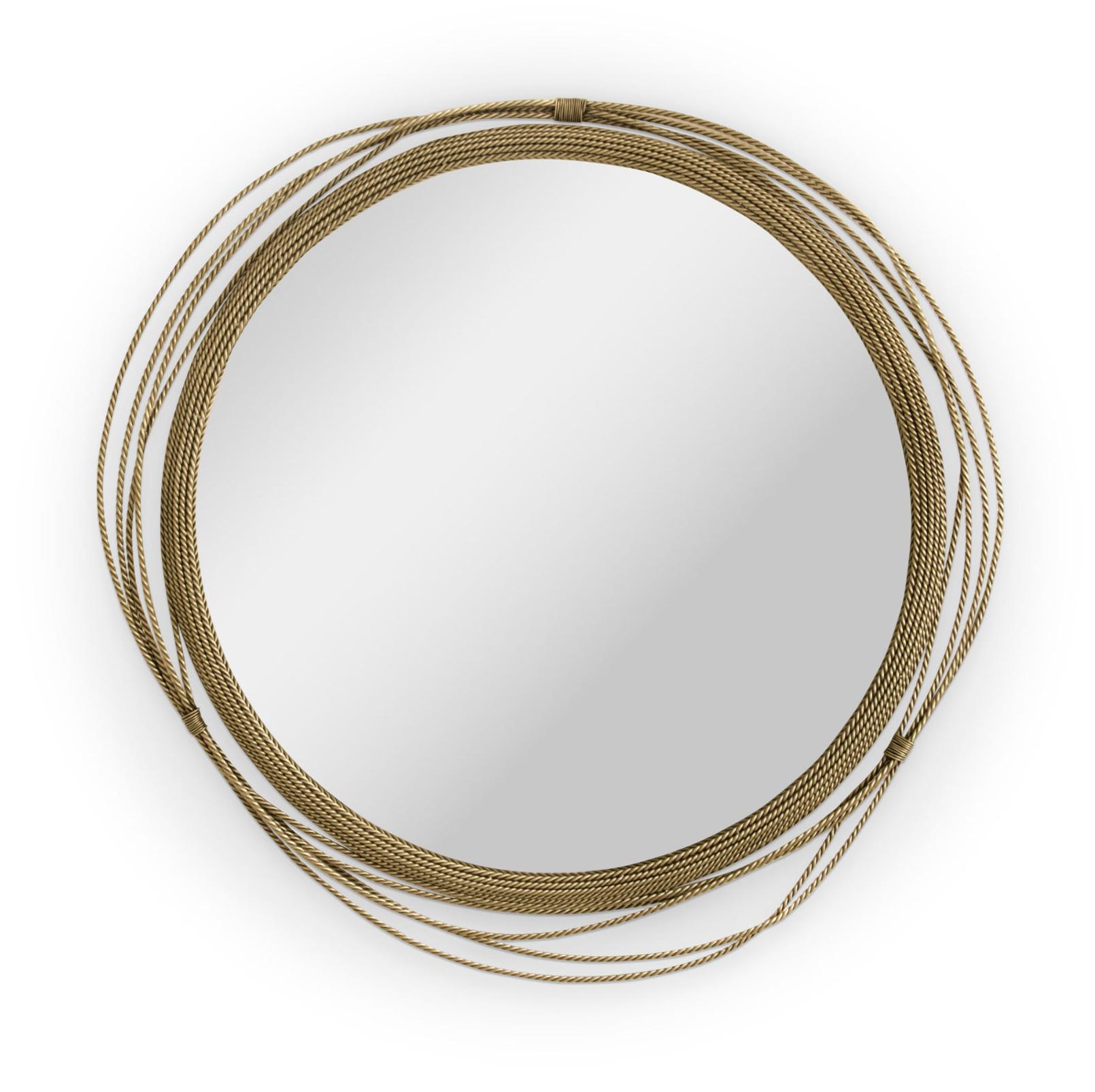 Runder Messing-Wandspiegel