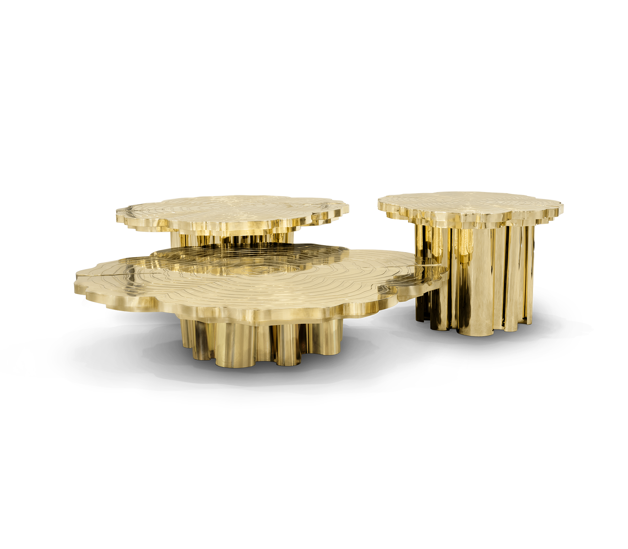 Fortuna Gold 3‑teiliges Couchtisch‑Set