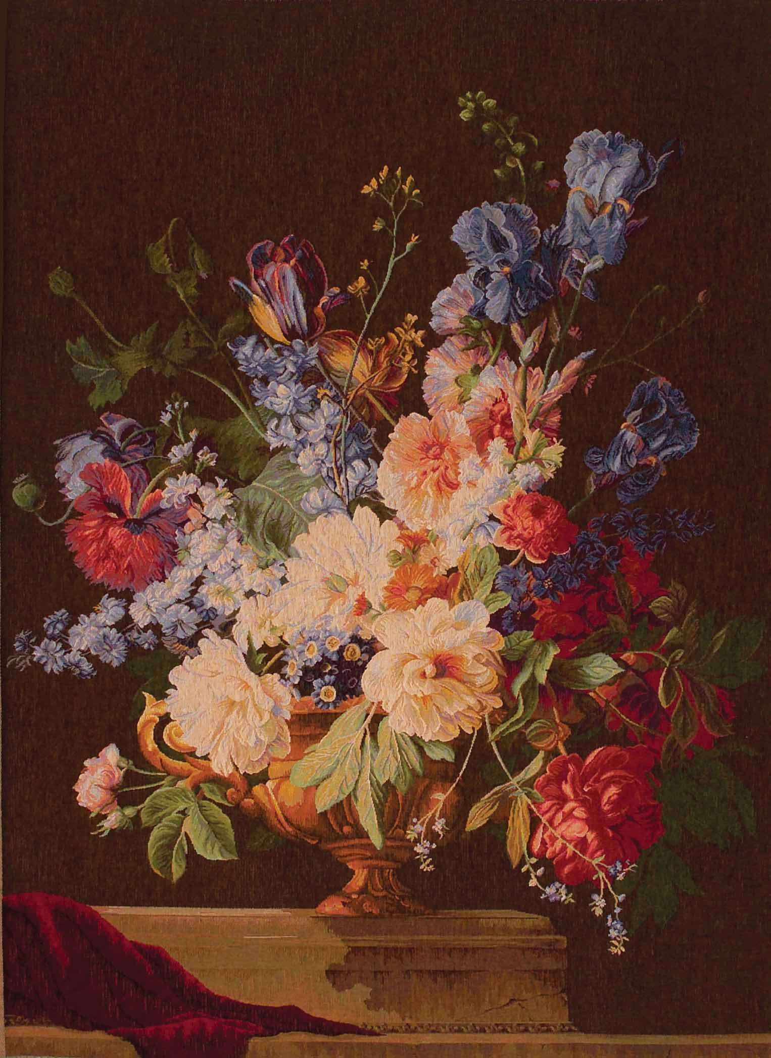 Iris‑Bouquet Wandteppich