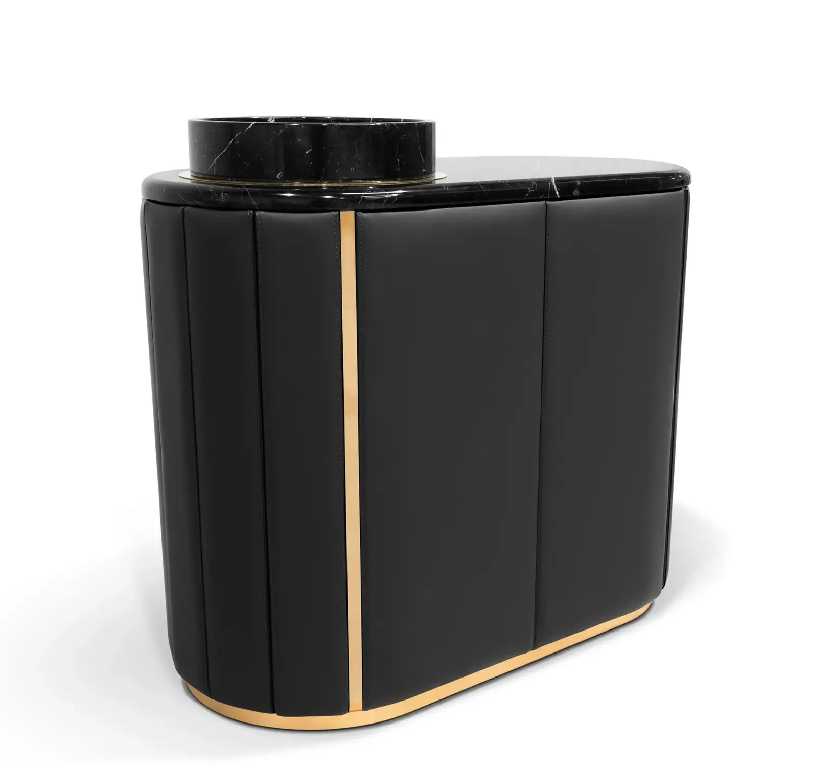 Majestätischer Schwarzer Waschtischunterschrank