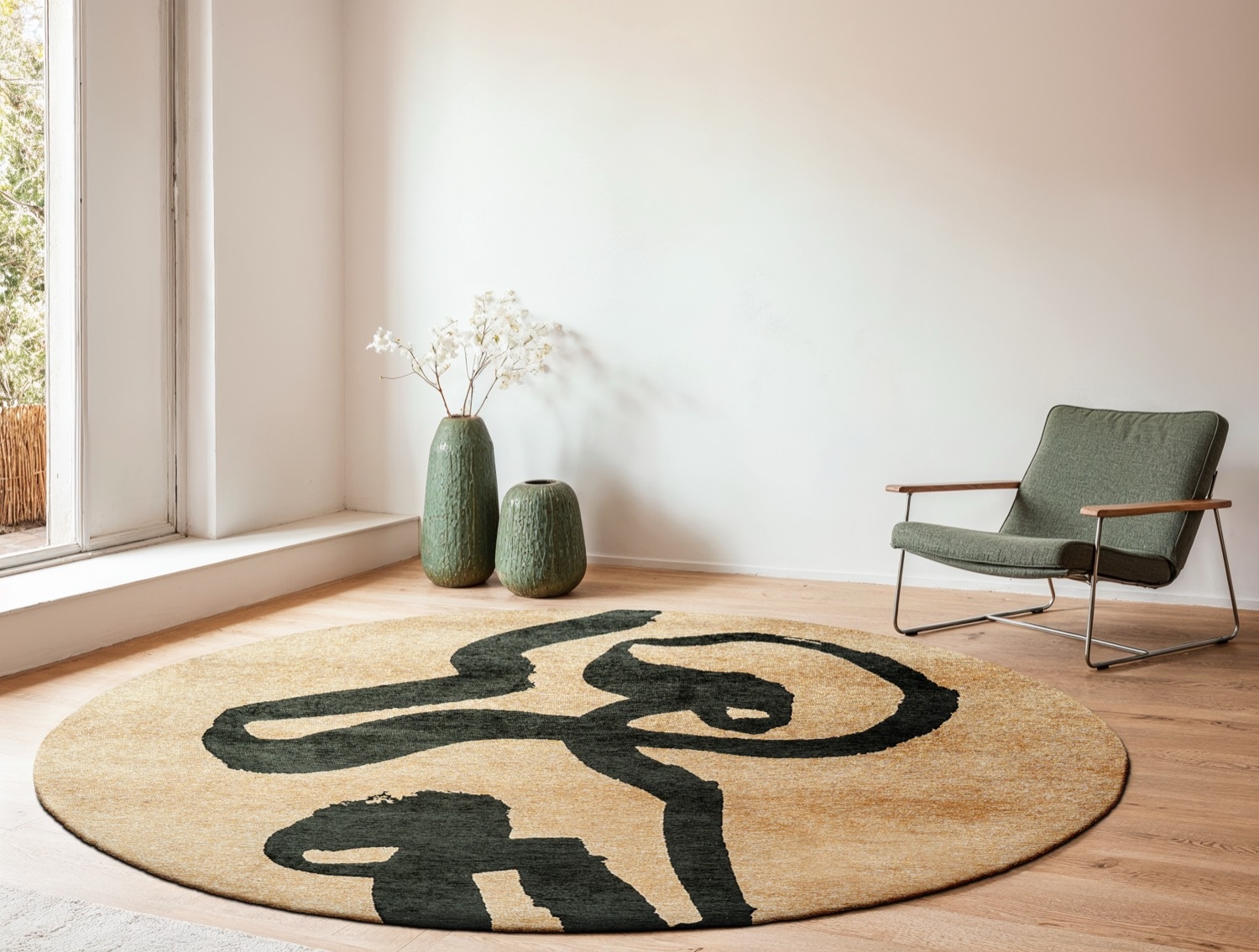 Garden Spirit 9848 Runder Teppich | Größe: Ø 240 cm