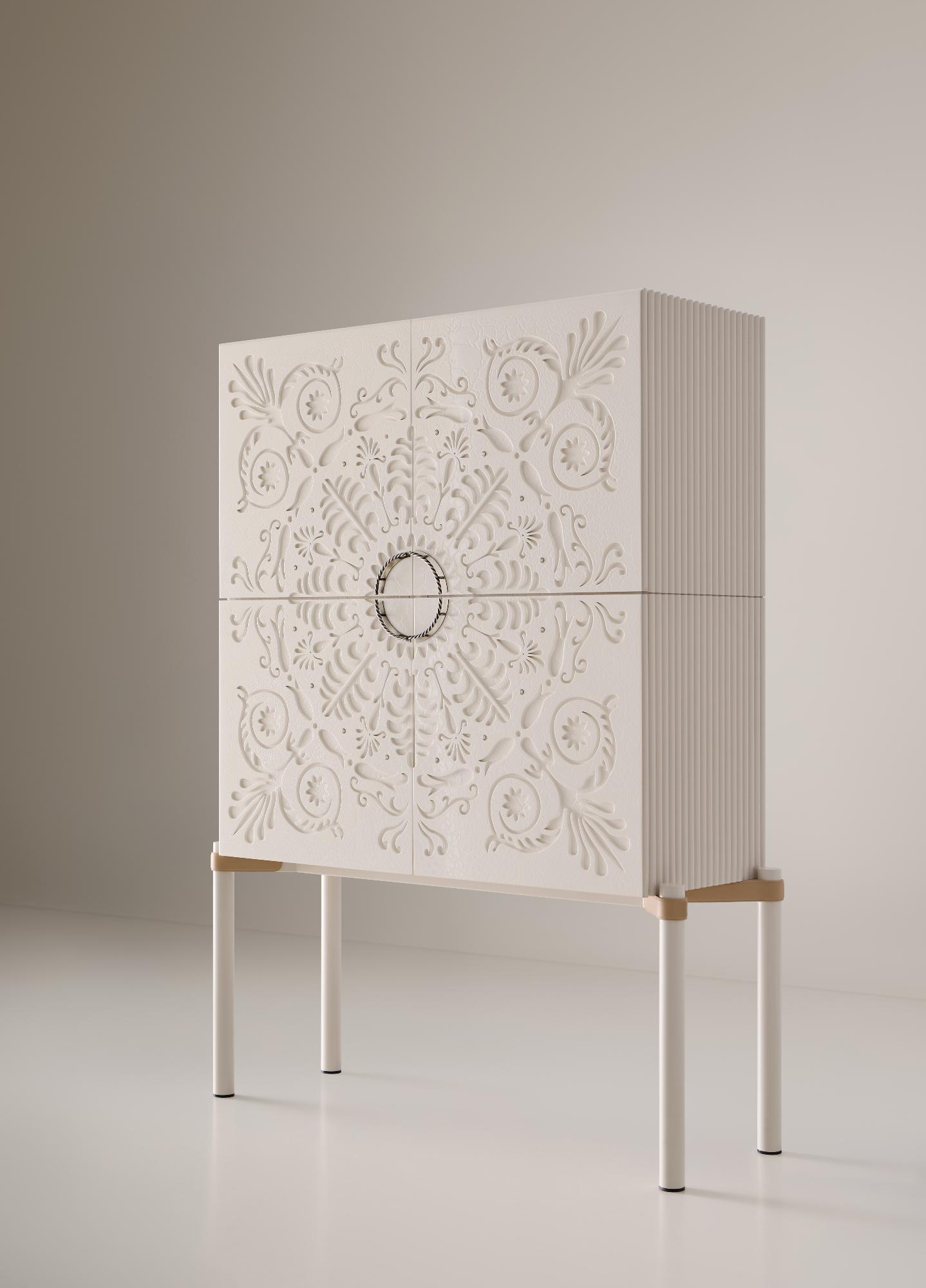 Alexandra Moderner Weißer Barschrank