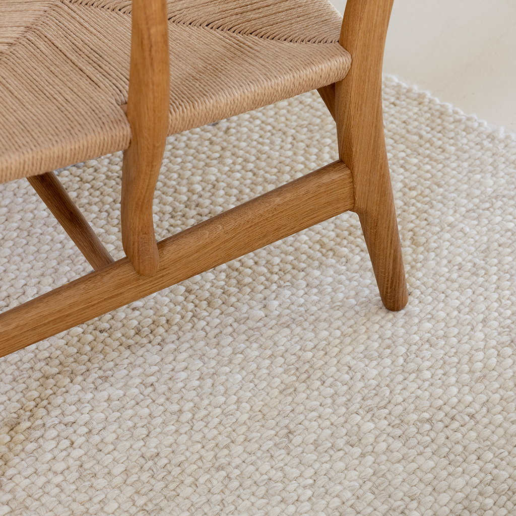 Craft Matter Plain Warm Whit Teppich | Größe: 200 x 280 cm