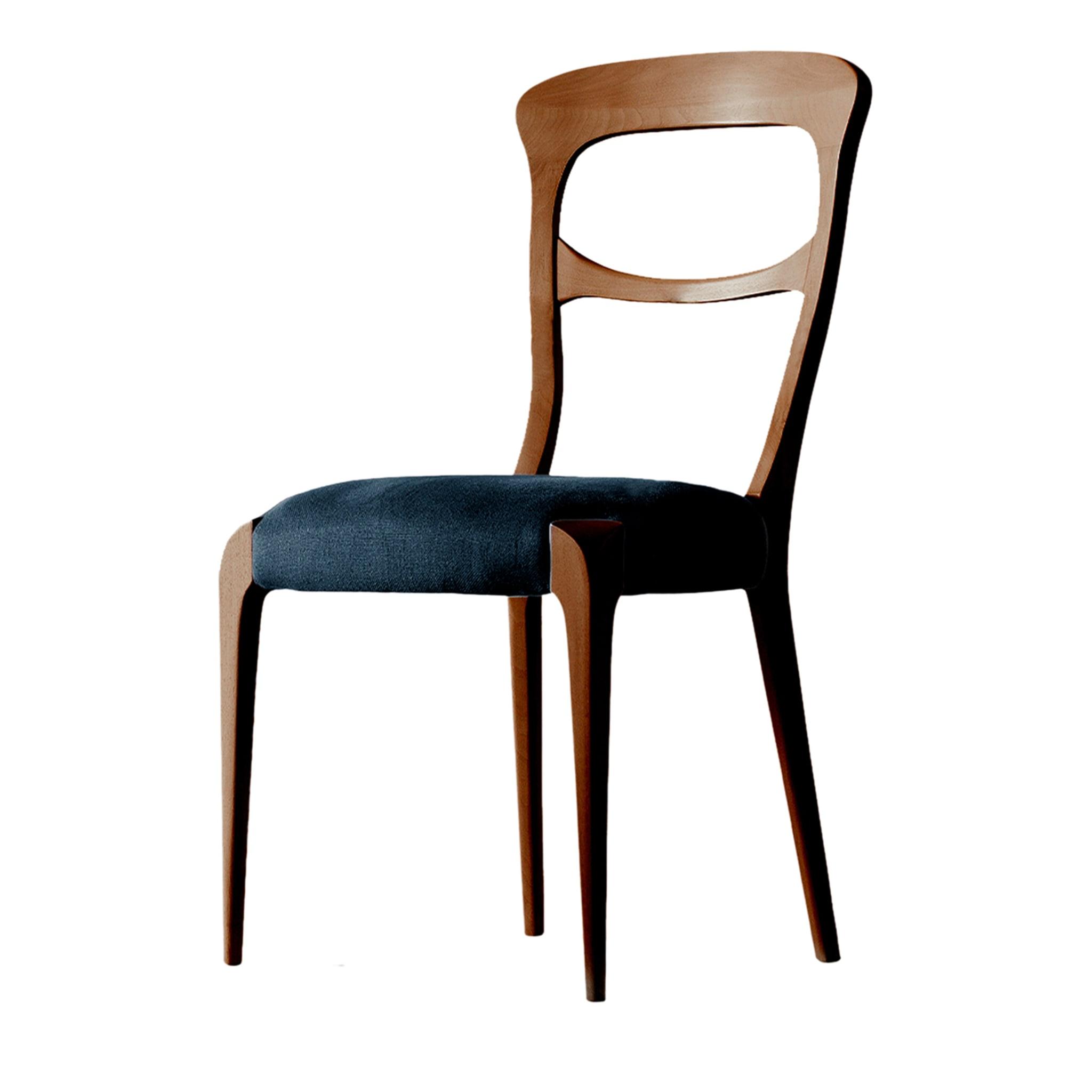 Capotavola Natürlicher massiver Walnuss‑Stuhl | Farbe: Velvet G075 416