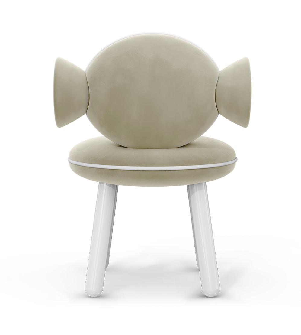 Lollipop cremefarbener Pouf‑Sessel
