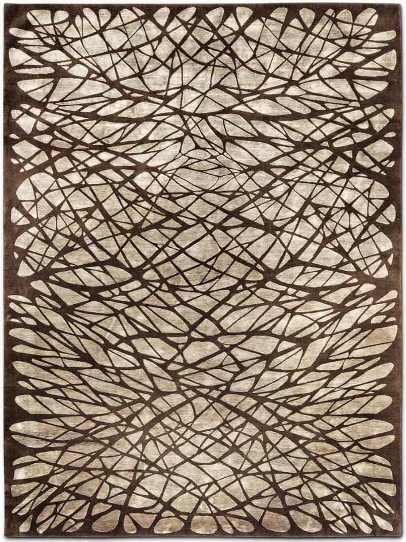 Dresden Brown Beige auf Braun Teppich | Größe: 305 x 427 cm