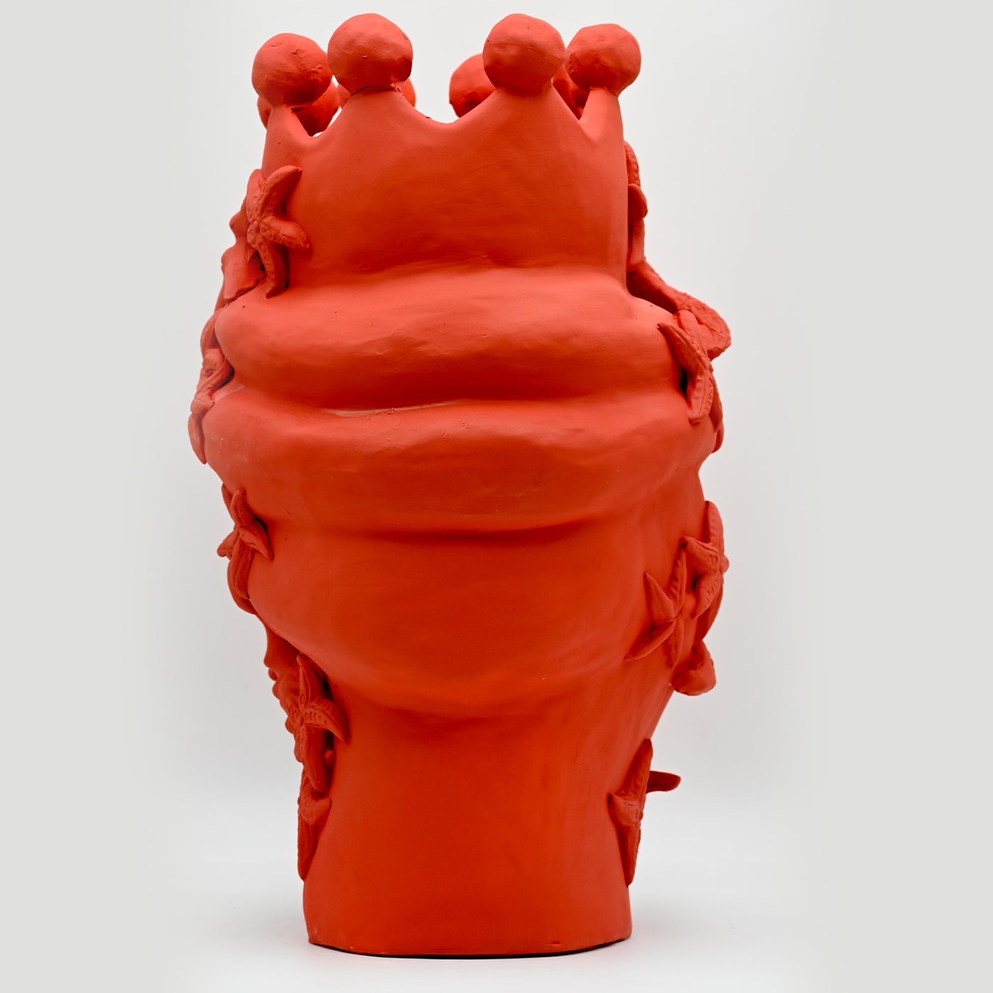 Maure‑Kopf rot handgefertigte Skulptur