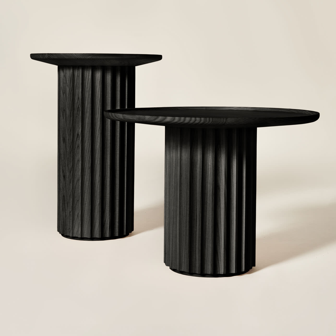 Capitello Schwarzer Couchtisch | Dimensions: Ø 40 cm