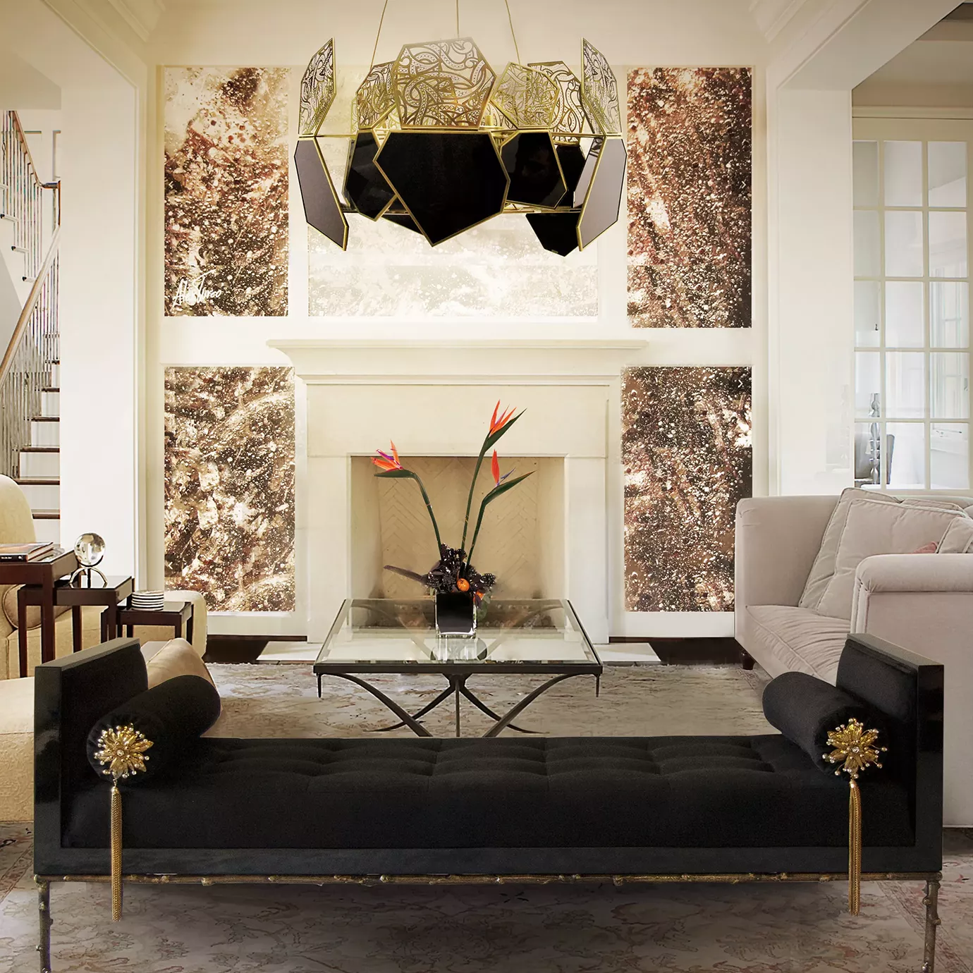 Hypnotique Bronzeglas Kronleuchter