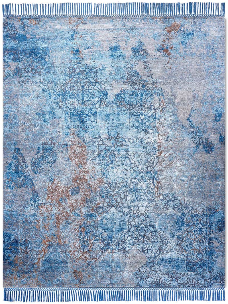 Ferahan Splash Turquoise Teppich | Größe: 274 x 365 cm