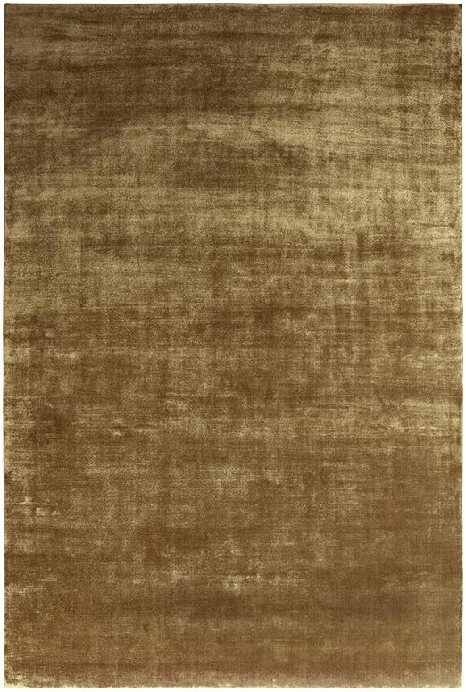 Plain Viskose Gold Teppich | Größe: 200 x 300 cm