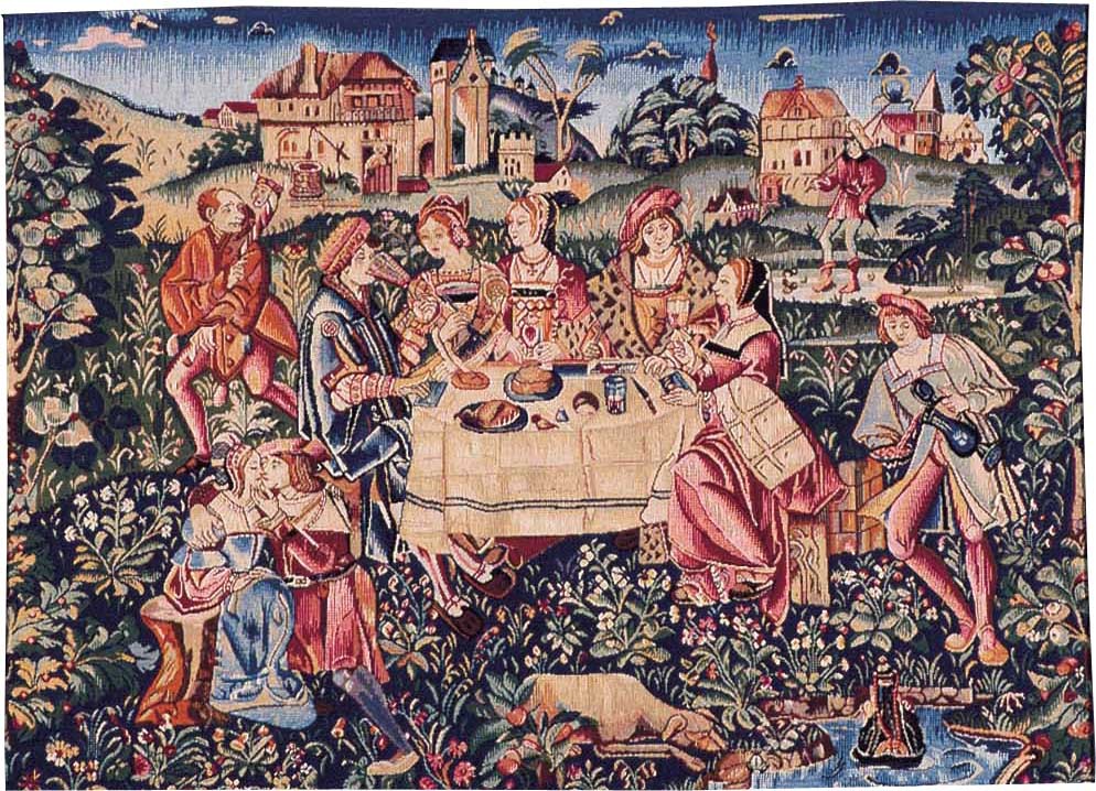 Nachmittagstee ohne Rahmen Wandteppich | Größe: 75 × 100 cm