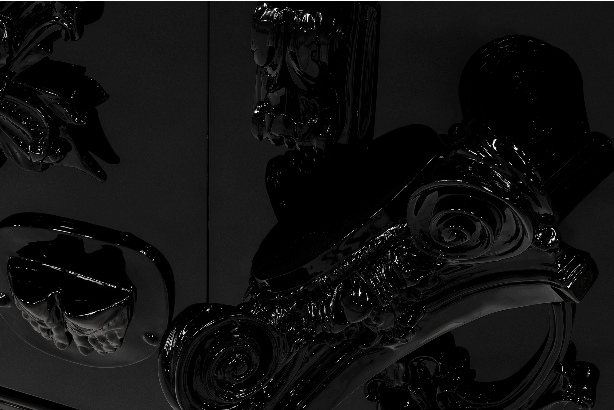 Valiant Schwarzes Sideboard