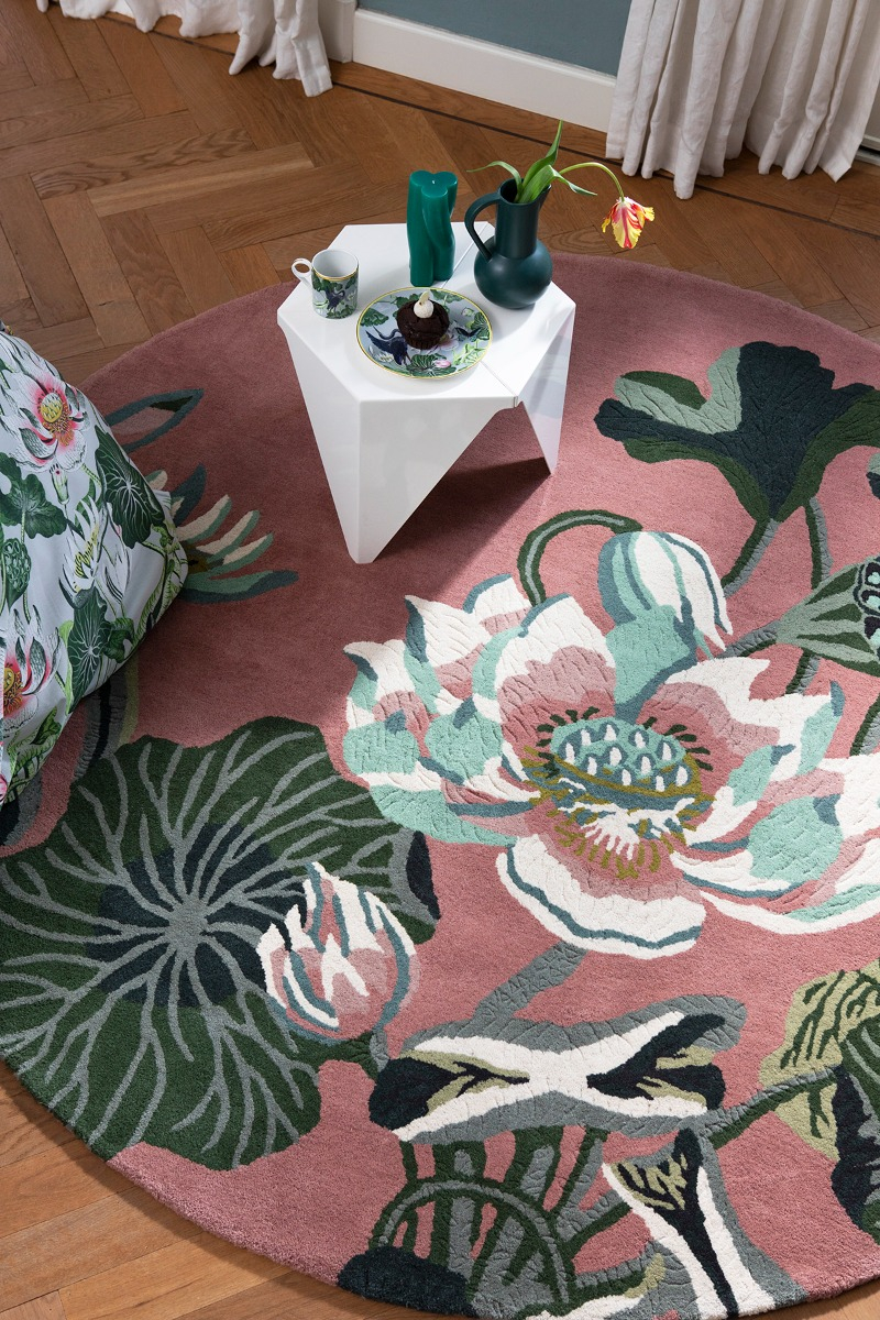 Waterlily Dusty Rose 38602 Runder Teppich | Größe: Ø 200 cm