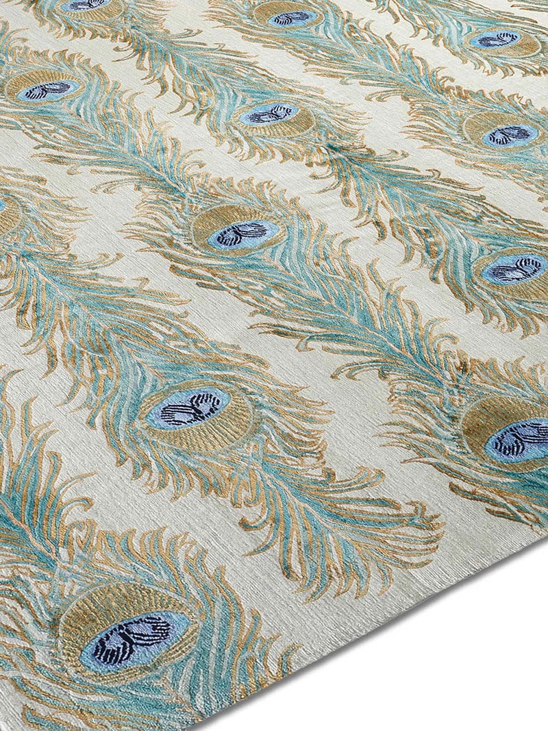 Feathers Lane Original auf Creme Teppich | Größe: 140 x 210 cm