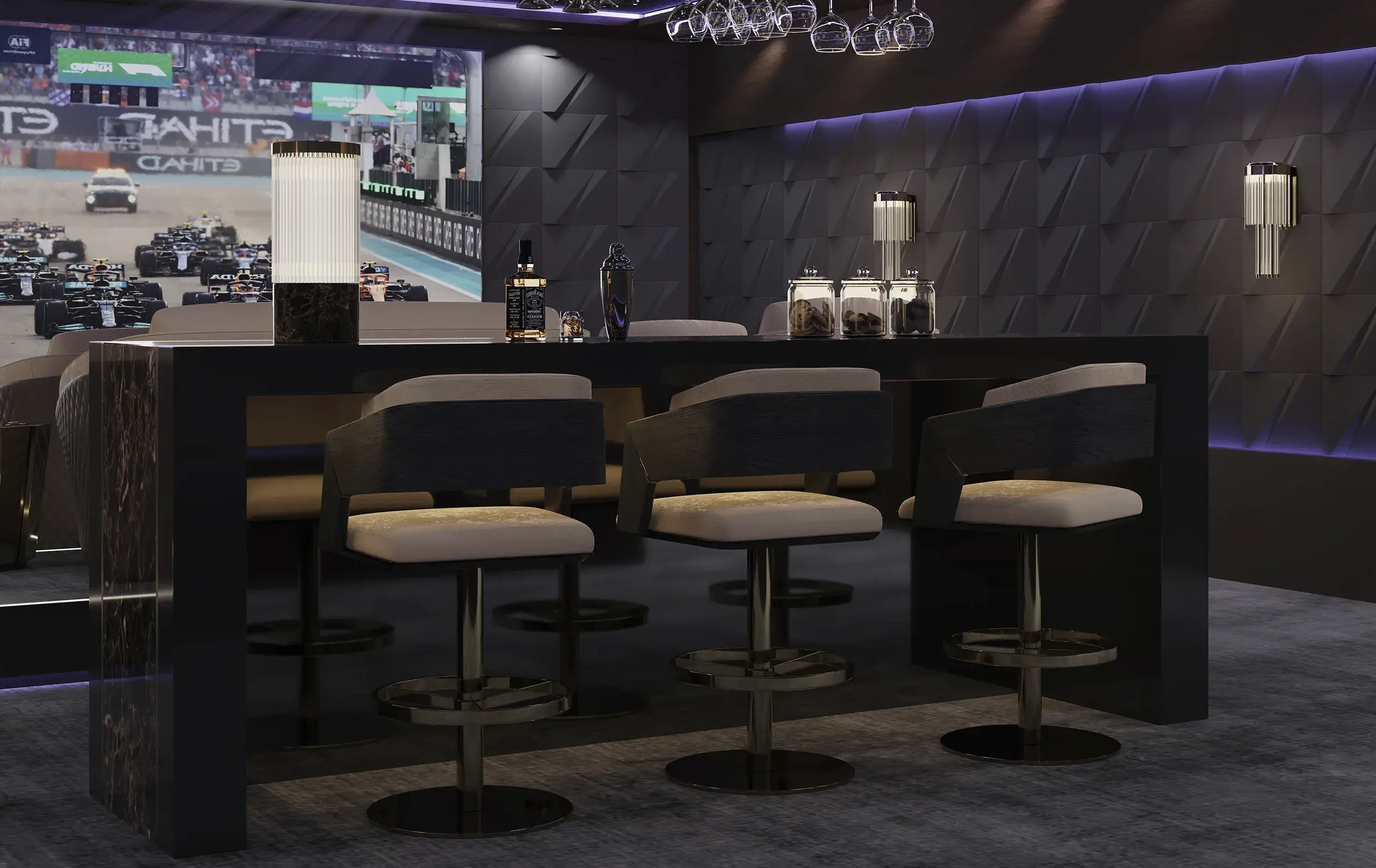 Crown Drehbarer Barstuhl - 1