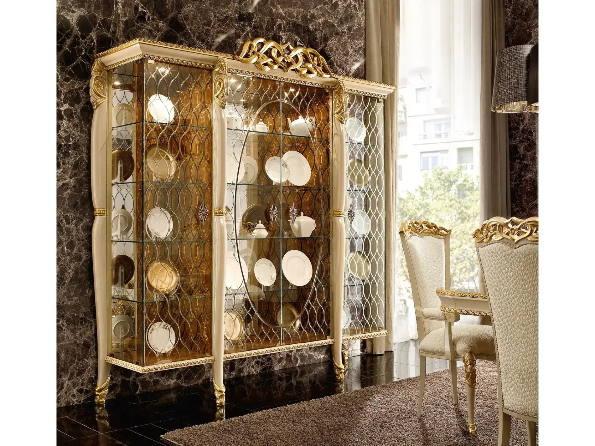 Harmony Italienischer Vitrinenschrank