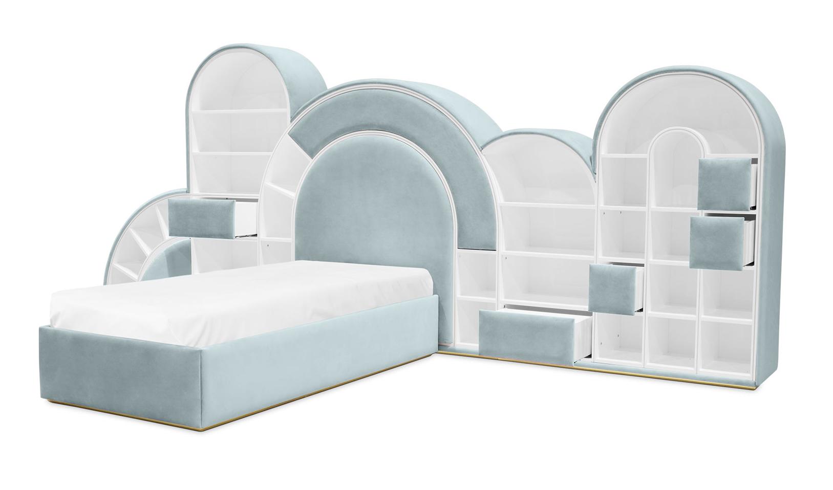 Bubblegum Marshmallow blau Kinderbett