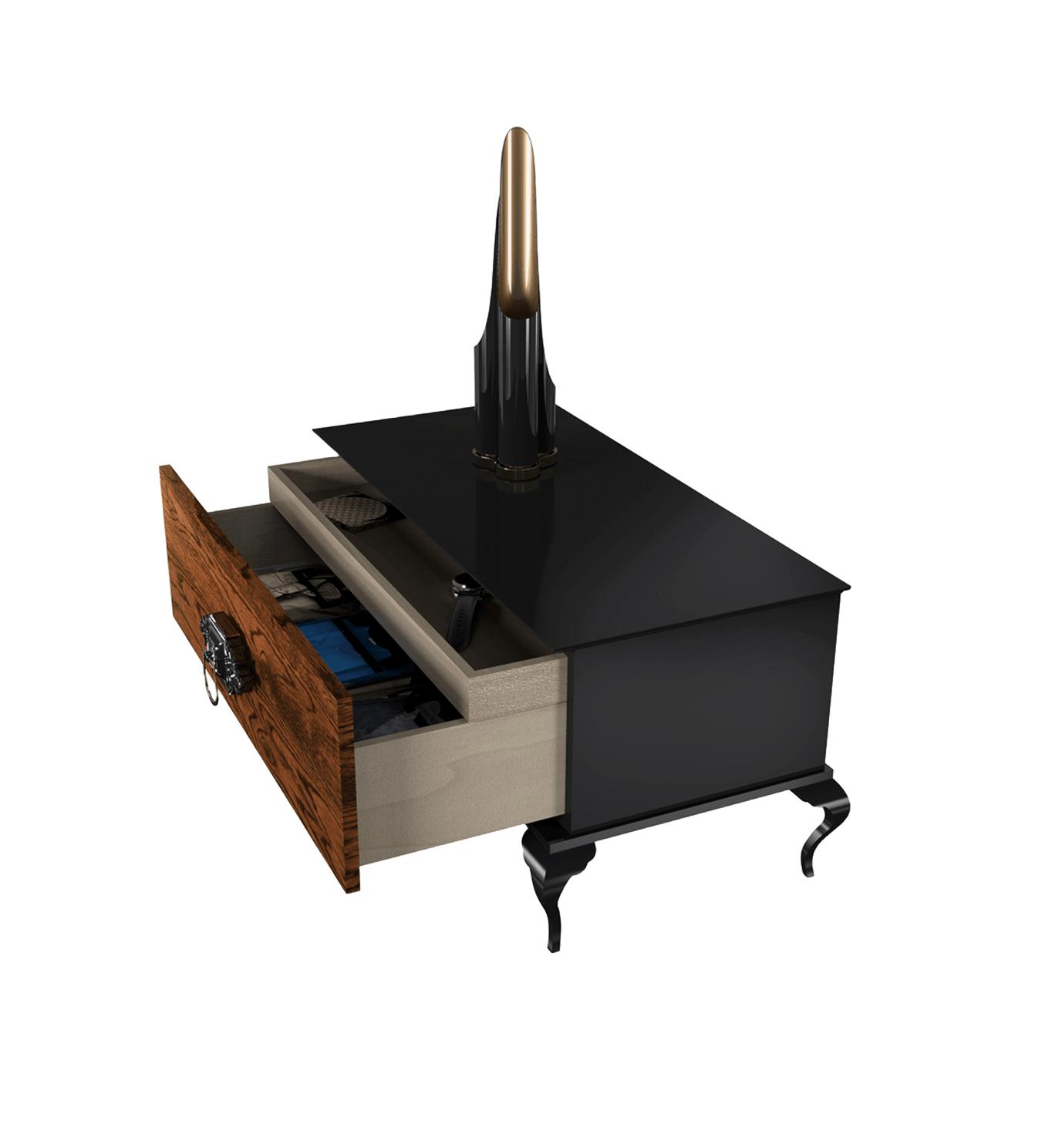 Louvre Klassischer Nachttisch