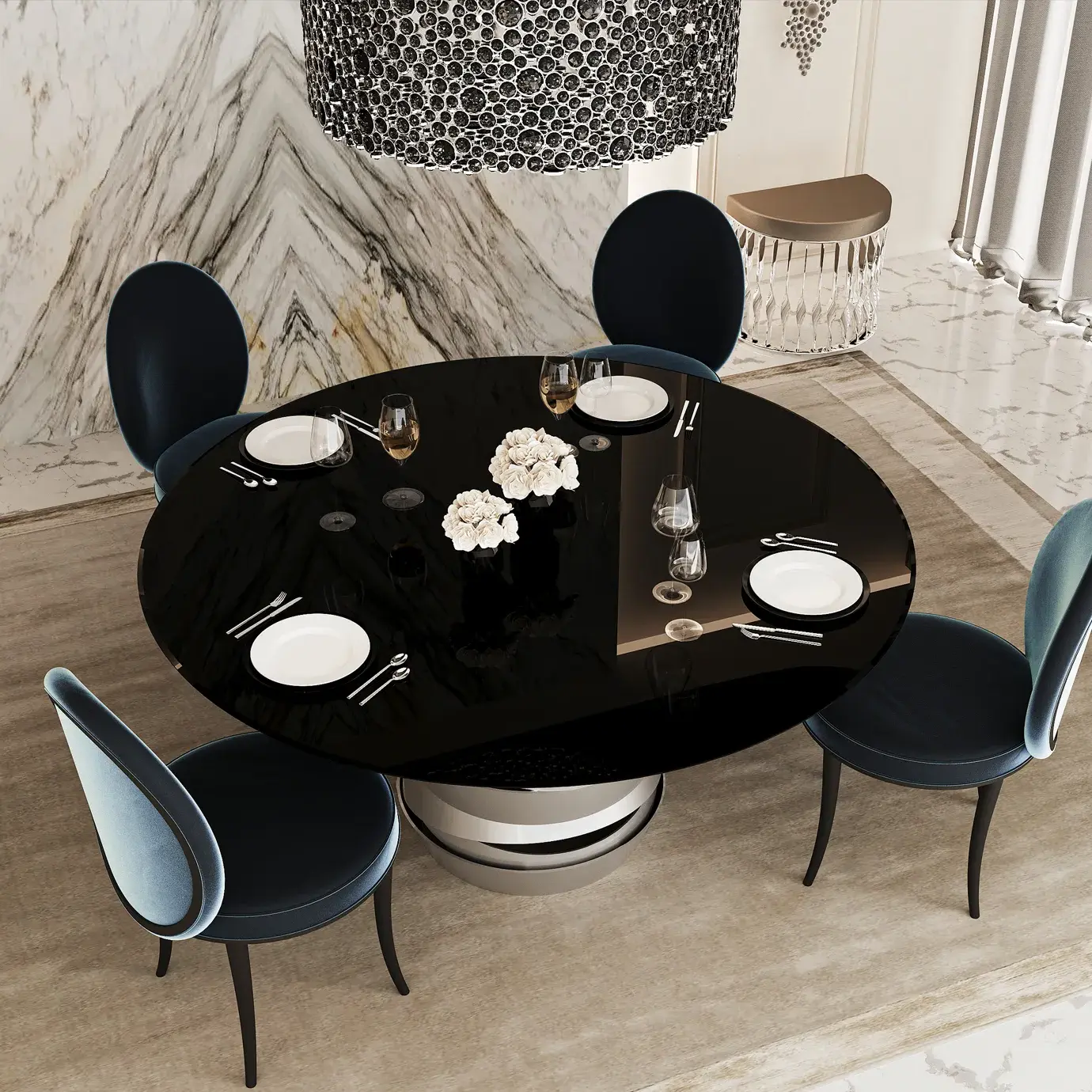 Mistral Stoff‑Esszimmerstuhl - 3