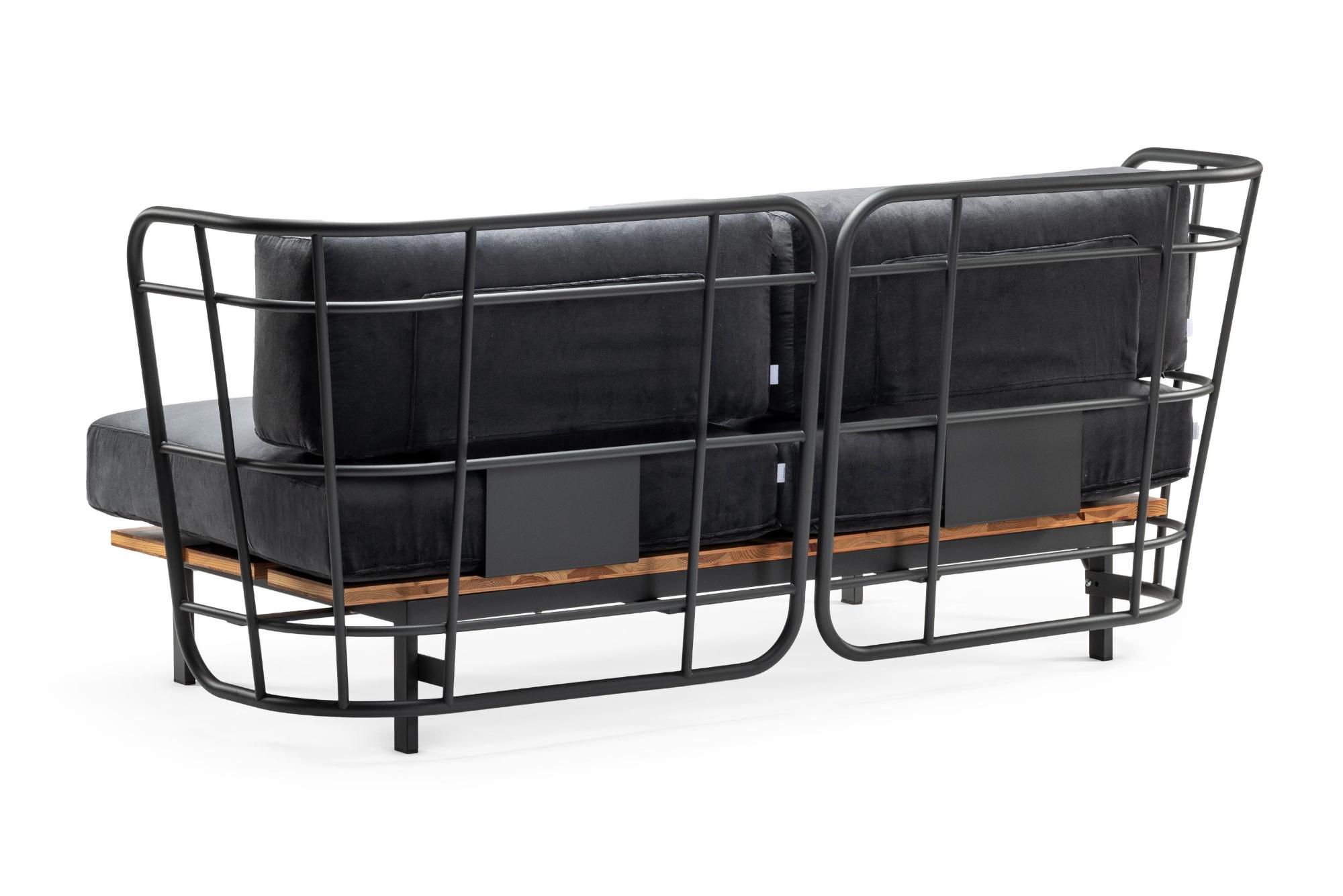 Jujube D Schwarzes Outdoor-Sofa